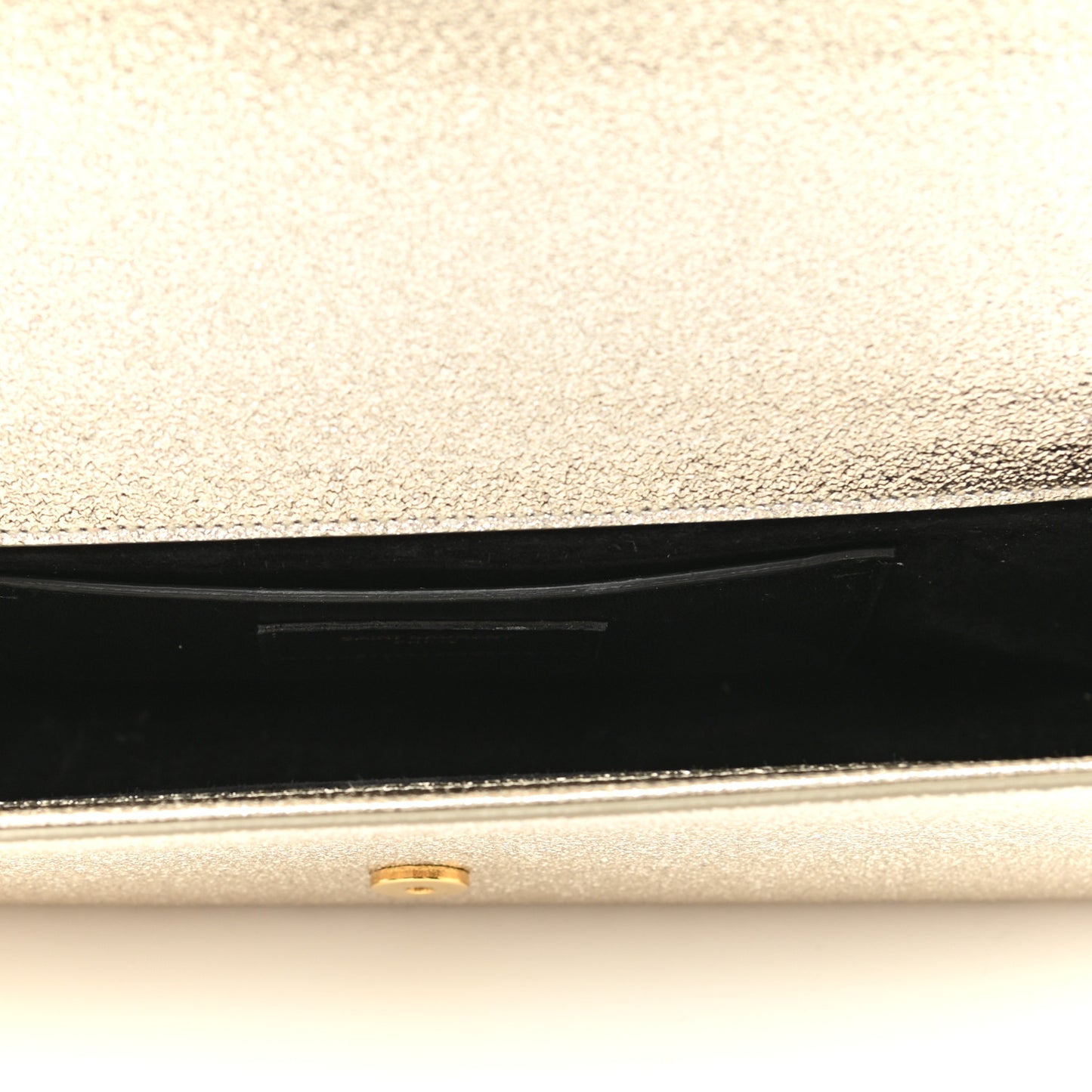 Metallic Textured Calfskin Classic Monogram Cassandre Clutch Pale Gold