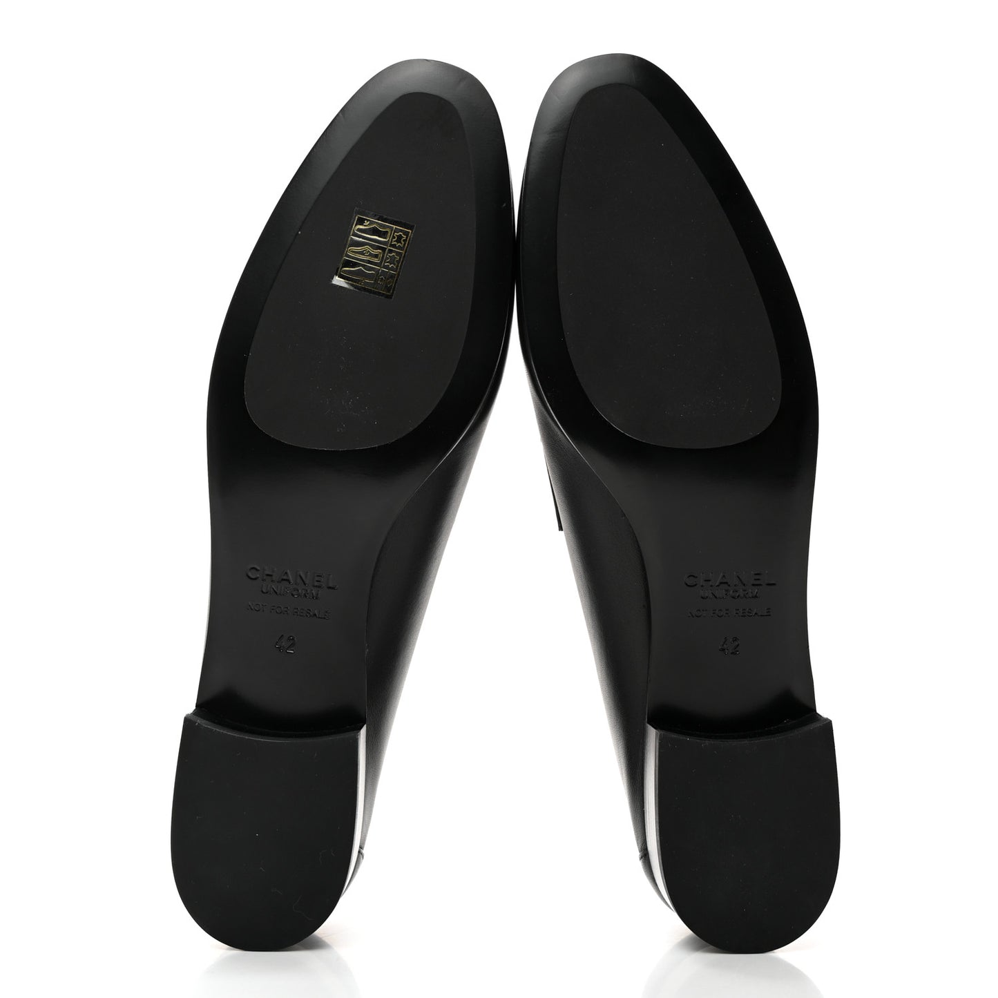 Calfskin Mens Stitched CC Loafers 42 Black