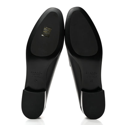 Chanel Calfskin Mens Stitched CC Loafers 42 Black 5 of 14