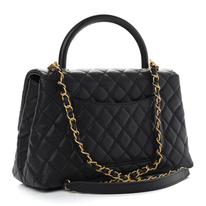 Chanel Caviar Quilted Small Coco Handle Flap Black 4 of 10