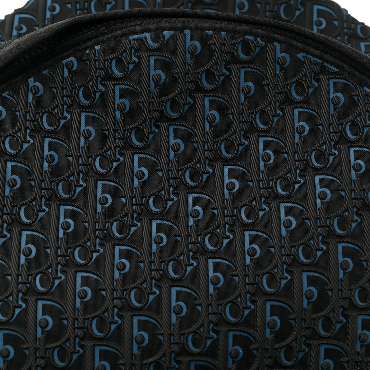Christian Dior Oblique Rubber Rider Backpack Blue Black 7 of 14
