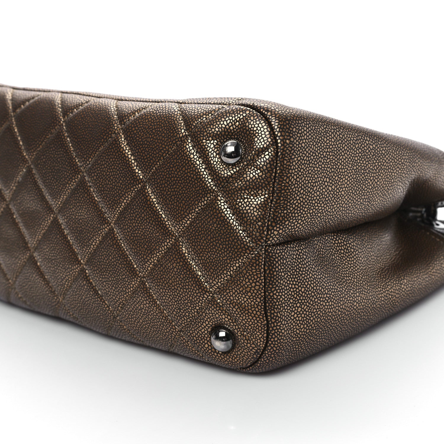Chanel Metallic Caviar Quilted Large Timeless CC Soft Tote Bronze 9 of 11