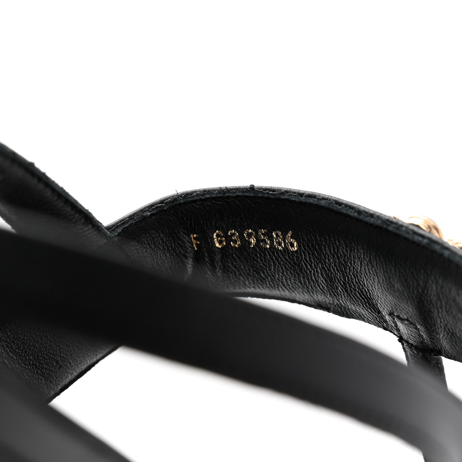 Chanel Lambskin Gripoix CC Thong Sandals 38.5 Black Gold 8 of 9