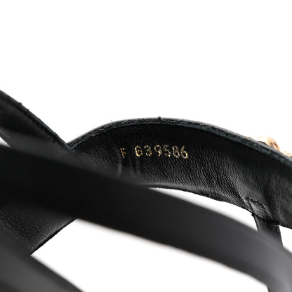 Chanel Lambskin Gripoix CC Thong Sandals 38.5 Black Gold 8 of 9