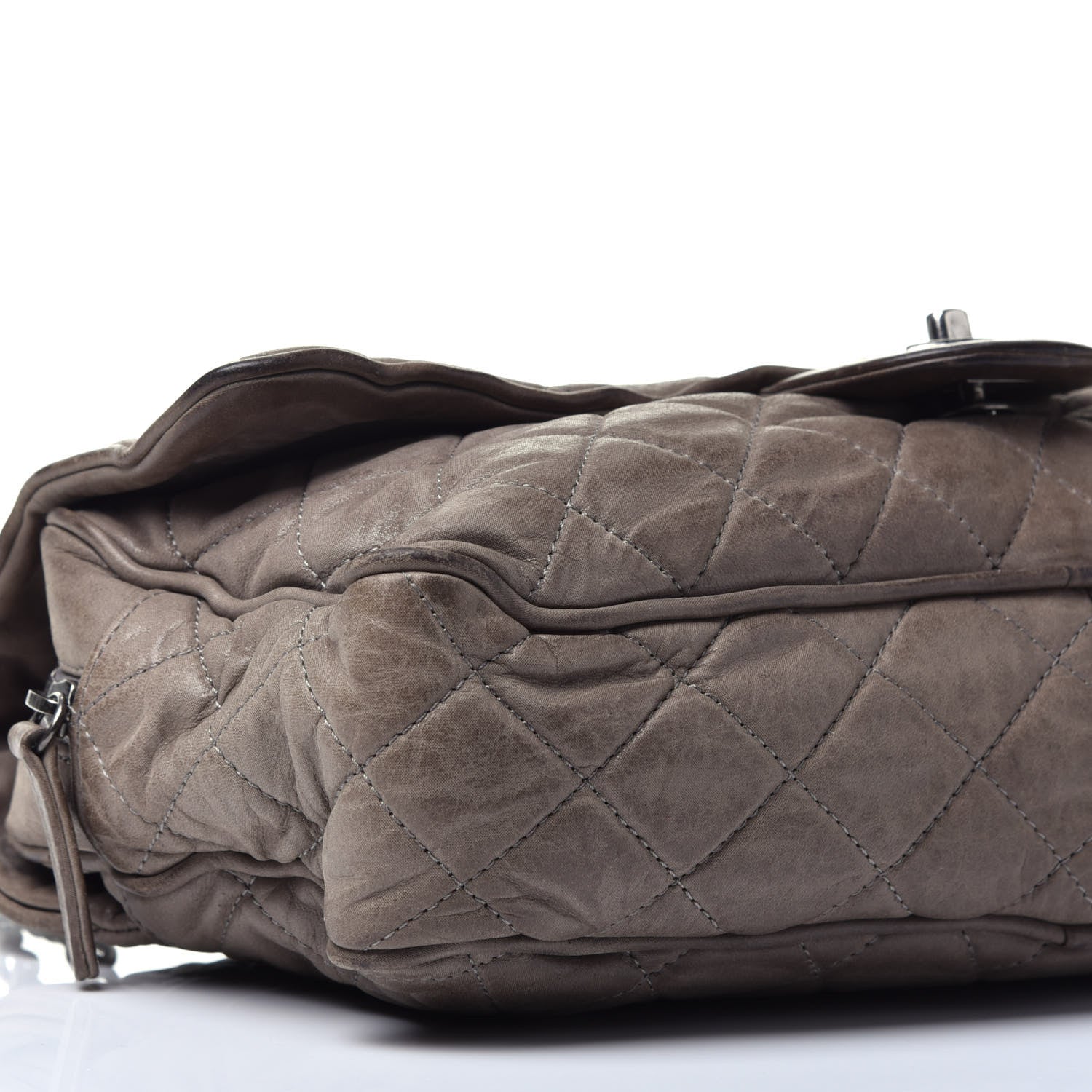 Chanel Iridescent Calfskin Quilted Large Shiva Flap Grey 8 of 9