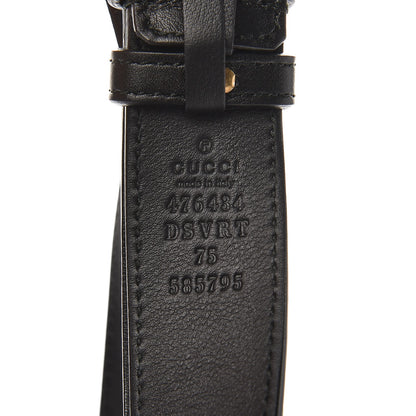 Gucci Calfskin Matelasse GG Marmont Belt Bag 75 30 Black 7 of 8