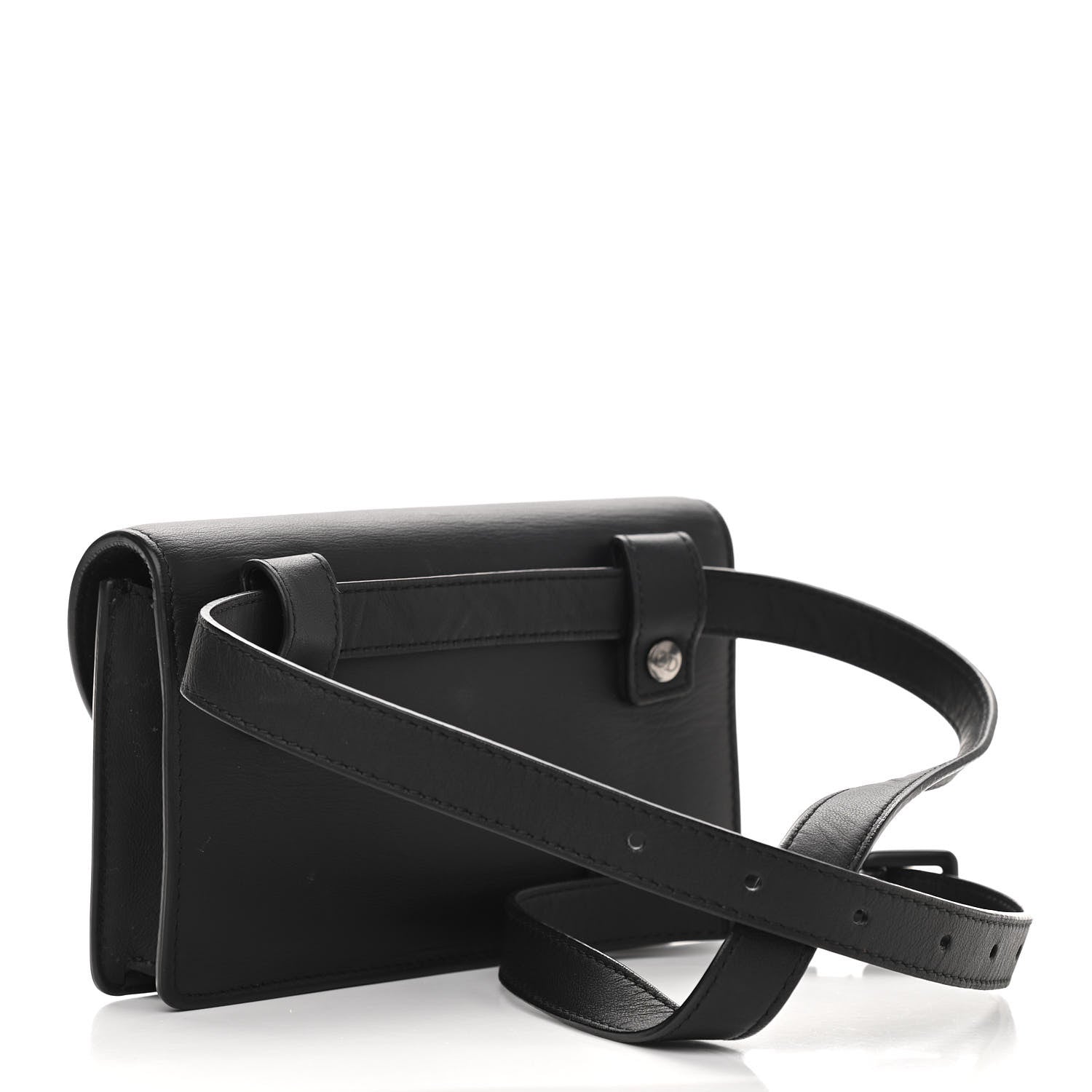 Christian Dior Ultra Matte Calfskin Saddle Belt Bag Black 2 of 13