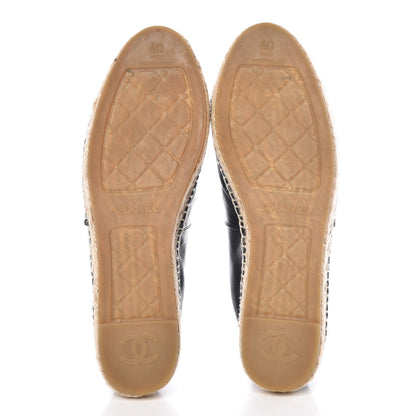 Chanel Lambskin CC Espadrilles 40 Black 5 of 12