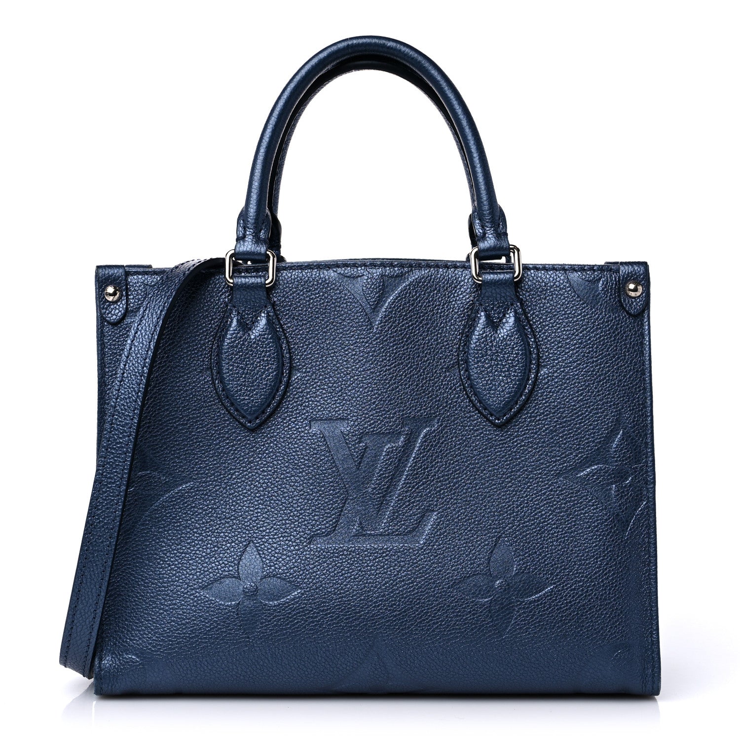 Louis Vuitton Metallic Empreinte Monogram Giant Onthego PM Navy Nacre 1 of 10