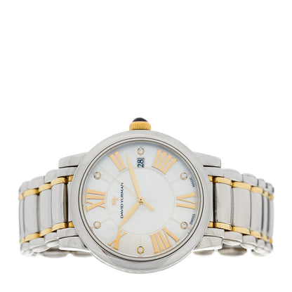 David Yurman Stainless Steel 18K Rose Gold Diamond Mother of Pearl 38mm Classic Quartz Watch 2 of 5