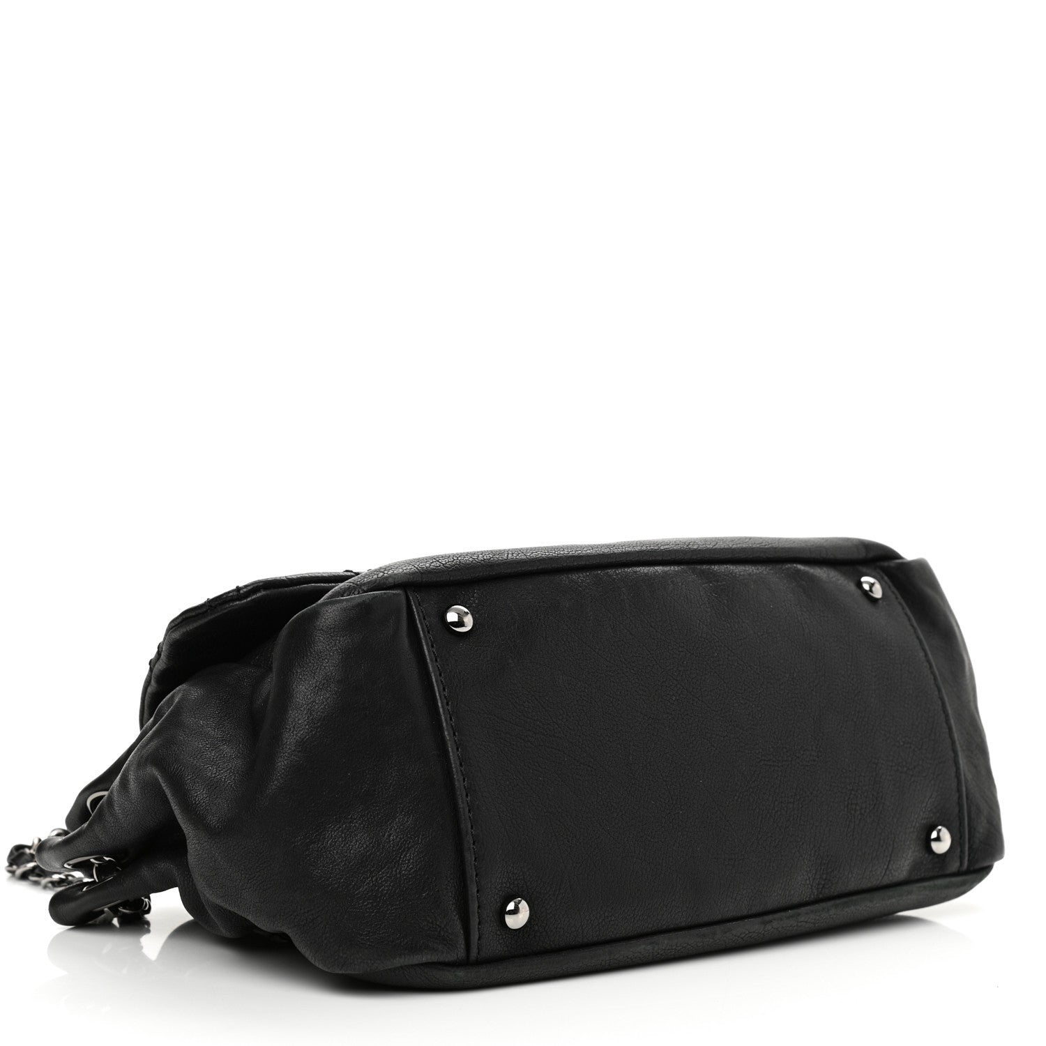 Chanel Calfskin Diamond Stitch Accordion Flap Black 4 of 9