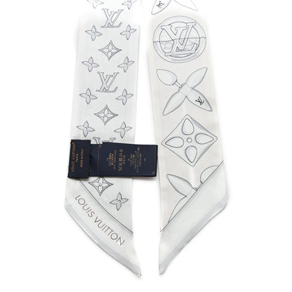 Louis Vuitton Silk Louisette BB Bandeau Silver 2 of 4