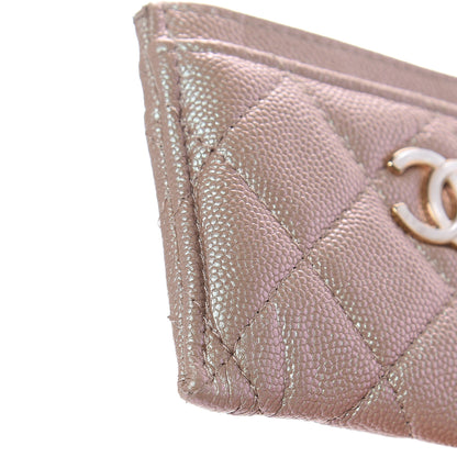 Chanel Iridescent Caviar Quilted Card Holder Beige 12 of 13