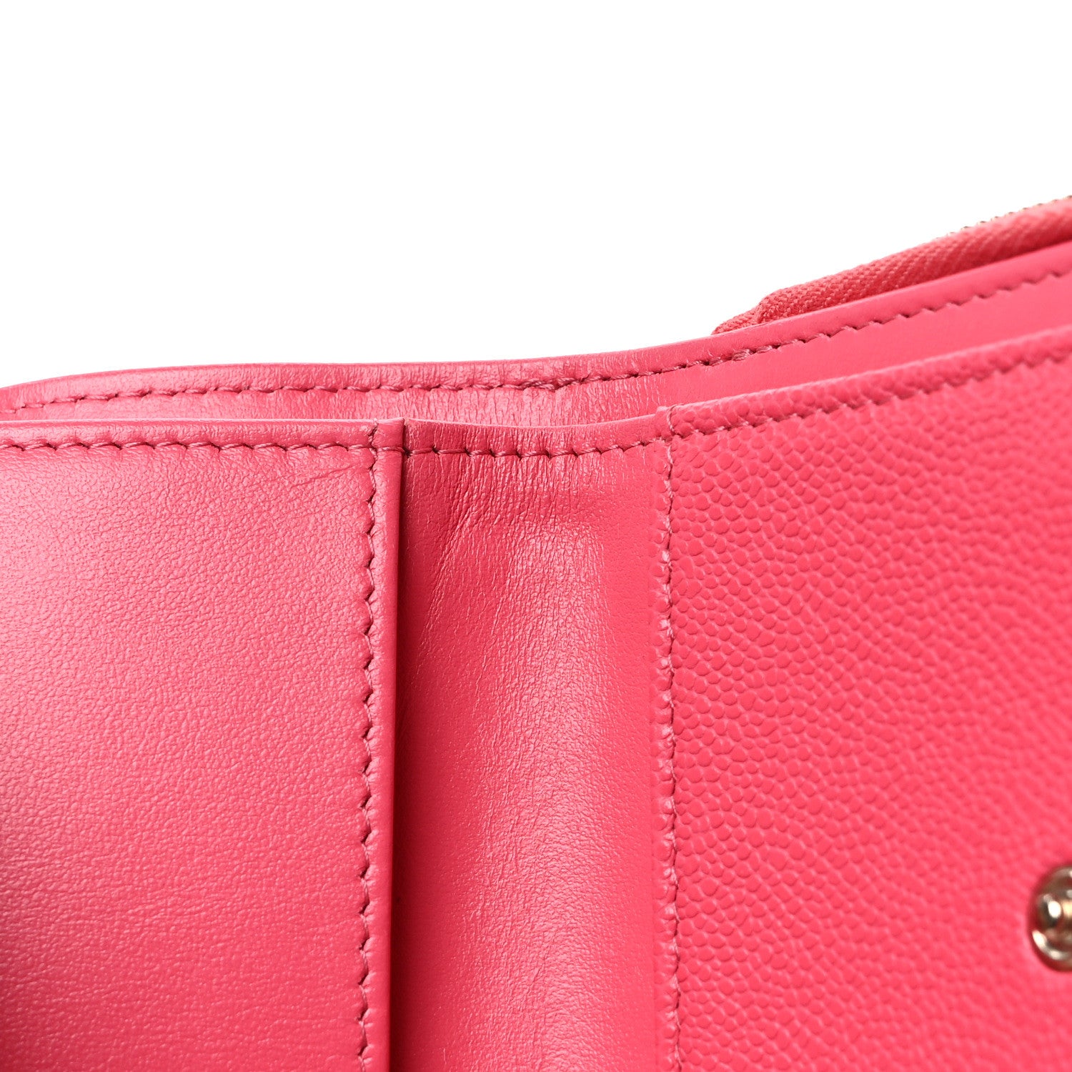 Chanel Caviar Quilted Compact Zipped Wallet Pink 9 of 9