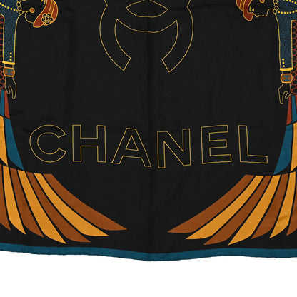 Chanel Silk Egyptian CC Scarf Black 2 of 7