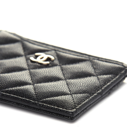 Chanel Caviar Quilted CC Zip Card Holder Black 9 of 11