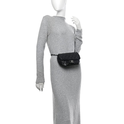 Chanel Calfskin Quilted CC Uniform Flap Belt Bag Black 2 of 10