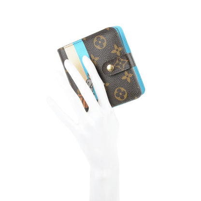 Louis Vuitton Monogram Groom Compact Zip Wallet Blue 2 of 8