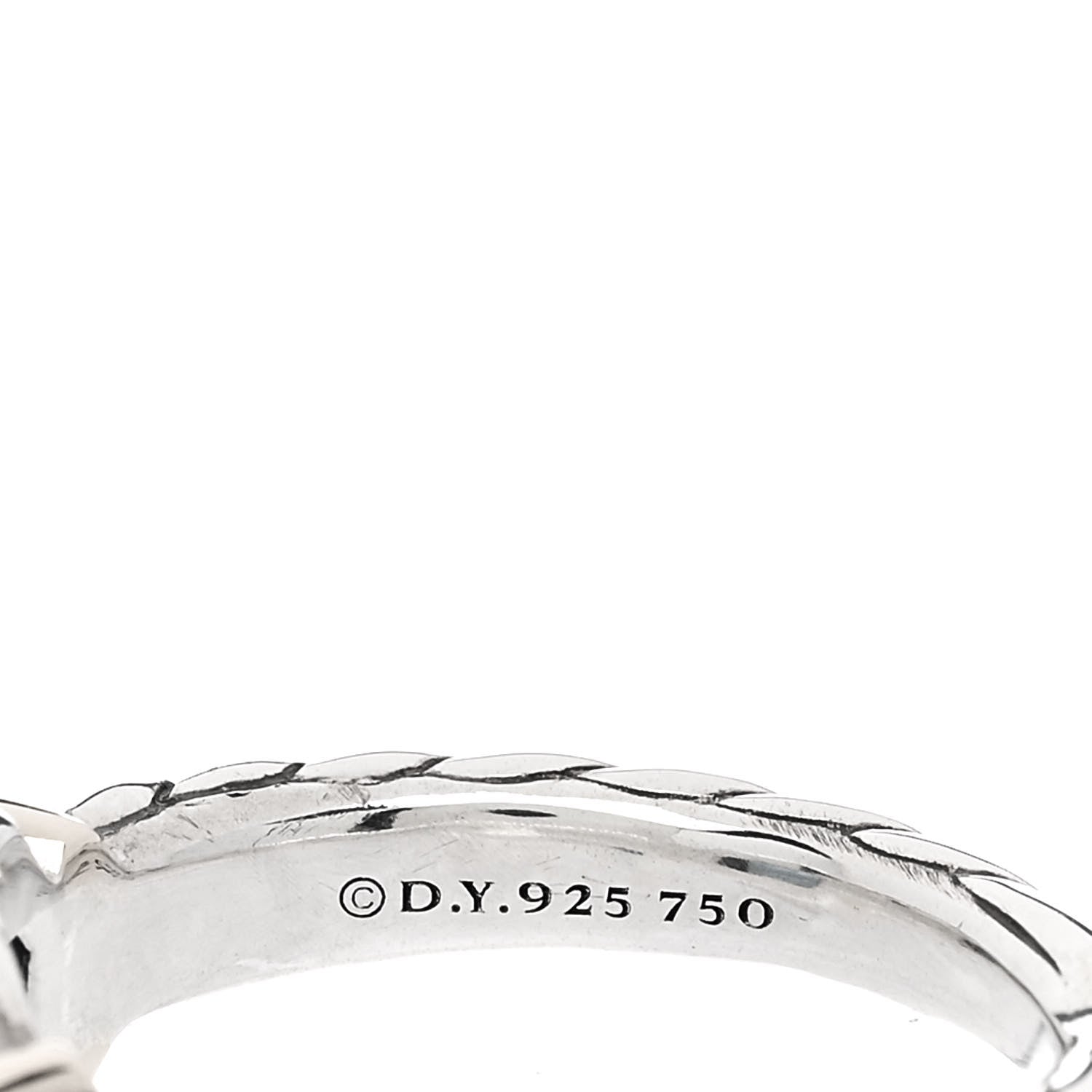 David Yurman Sterling Silver 18K Yellow Gold Blue Topaz Novella Ring 53 6.25 5 of 6