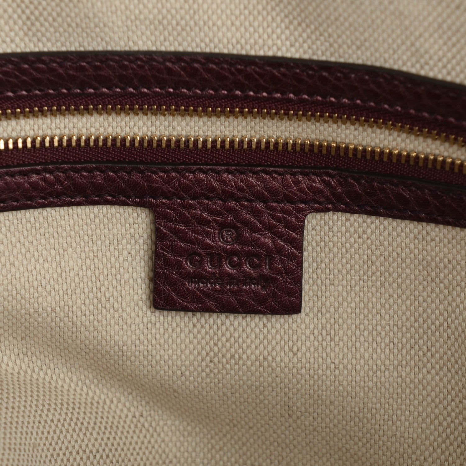 Gucci Metallic Cellarius Calfskin Medium Soho Bowler Classic Burgundy 6 of 7