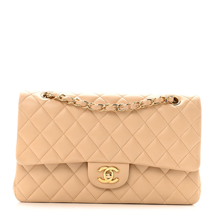 Chanel Lambskin Quilted Medium Double Flap Beige 1 of 13
