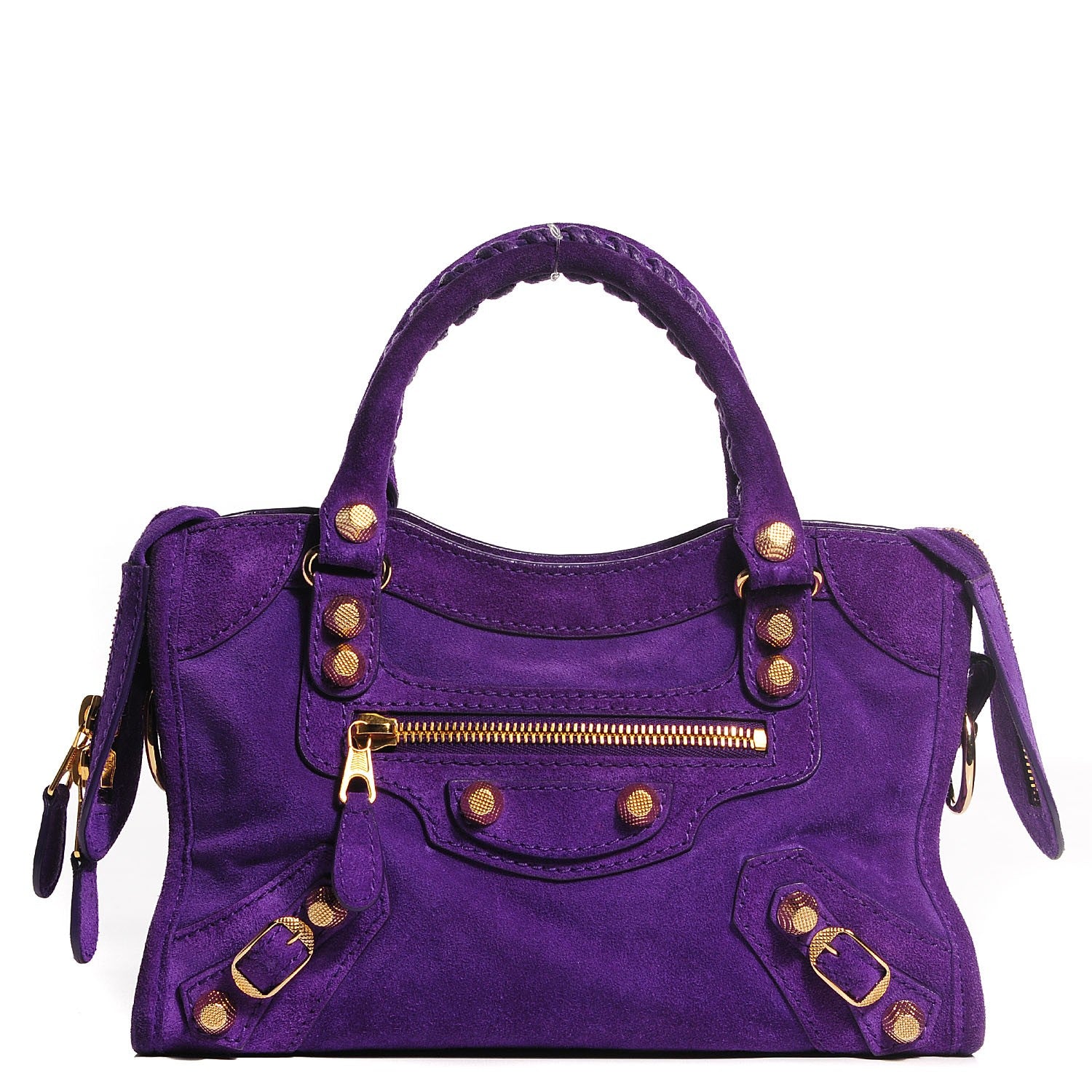 Balenciaga Baby Daim Suede Giant 12 Gold Hardware Mini City Ultraviolet 1 of 14