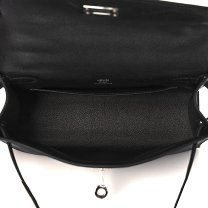 Hermes Swift Kelly Pochette Clutch Black 16 of 29