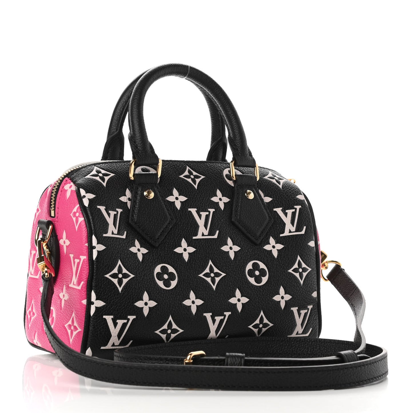 Empreinte Monogram Spring in the City Speedy Bandouliere 20 Black White Pink