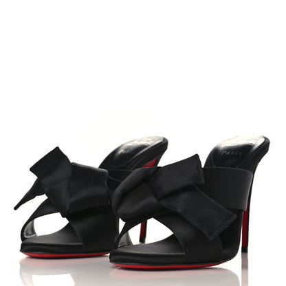 Christian Louboutin Satin Matricia Bow Sandals 37.5 Black 2 of 8