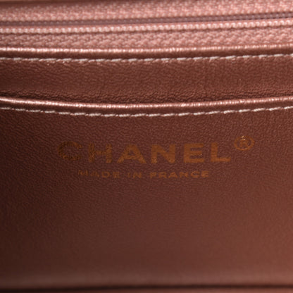 Chanel Metallic Grained Calfskin Quilted 2.55 Reissue Mini Flap Copper Pink 6 of 12