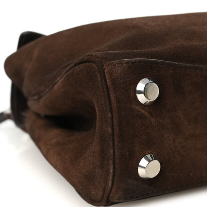 Balenciaga Waxed Suede Mini Rodeo Top Handle Handbag Light Espresso 9 of 10