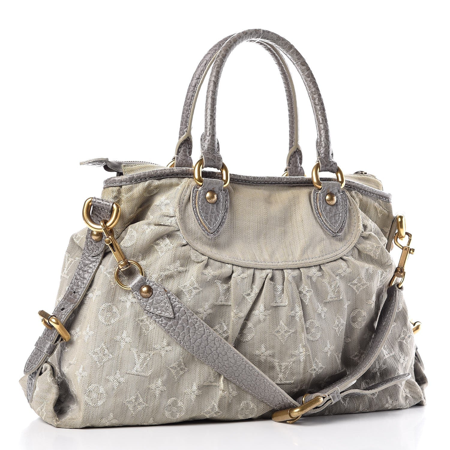 Louis Vuitton Denim Neo Cabby MM Grey 4 of 21