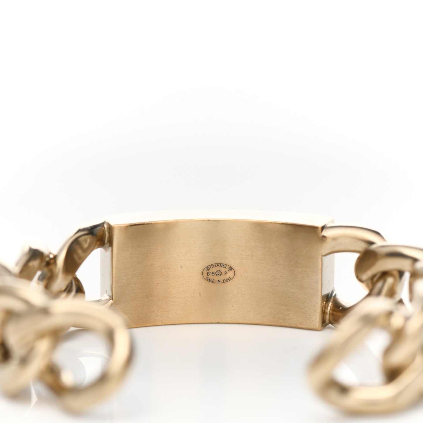 Chain ID Cuff Bracelet Gold