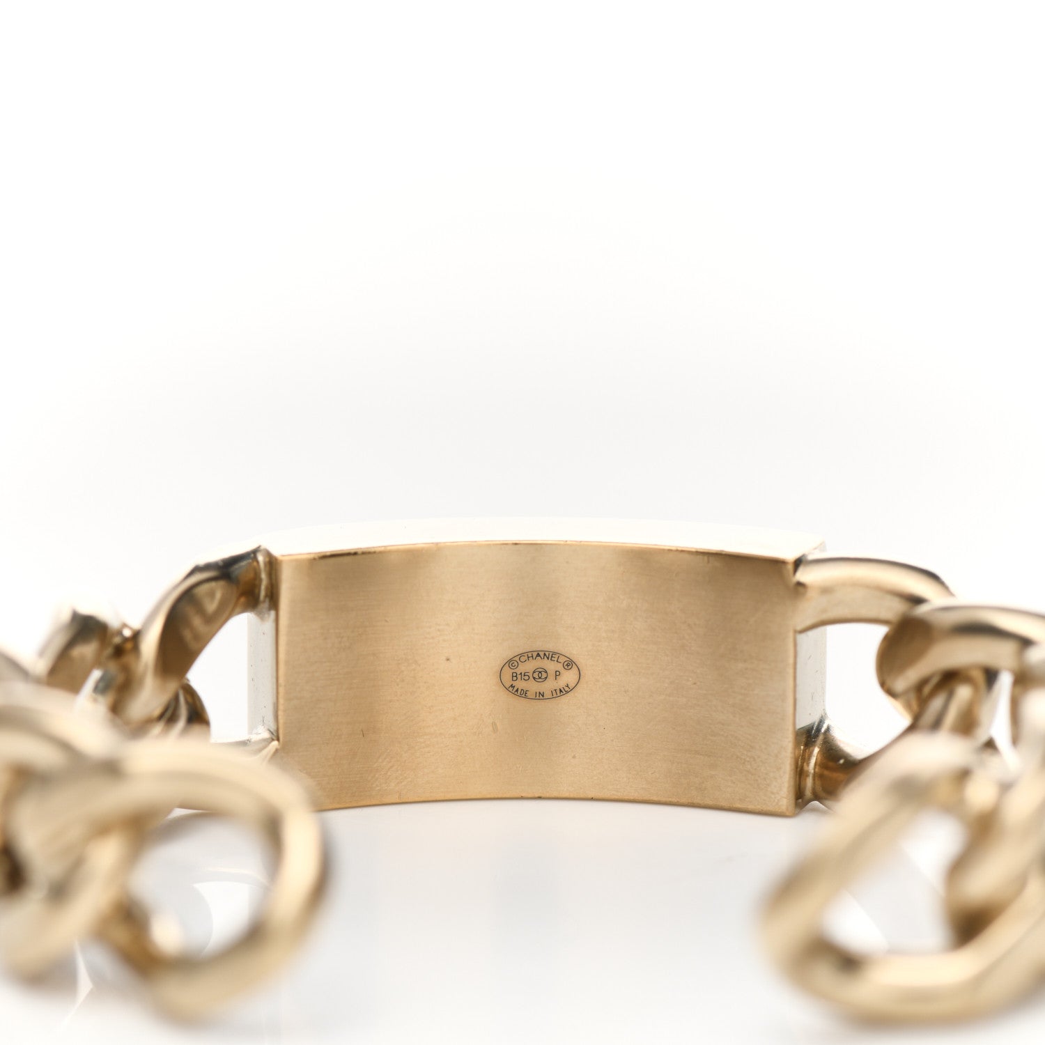 Chanel Chain ID Cuff Bracelet Gold 3 of 3
