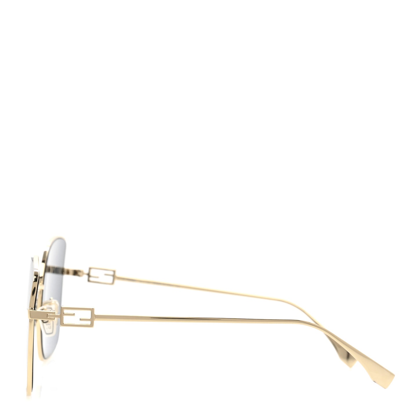Metal Square Sunglasses FE40013U Gold Brown