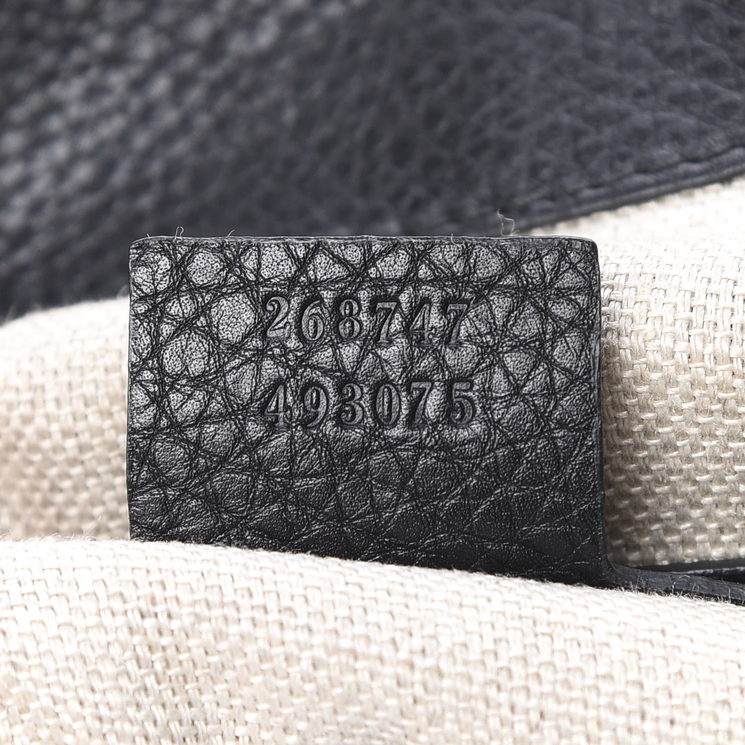 Gucci Pebbled Calfskin Medium Greenwich Shoulder Bag Black 7 of 12