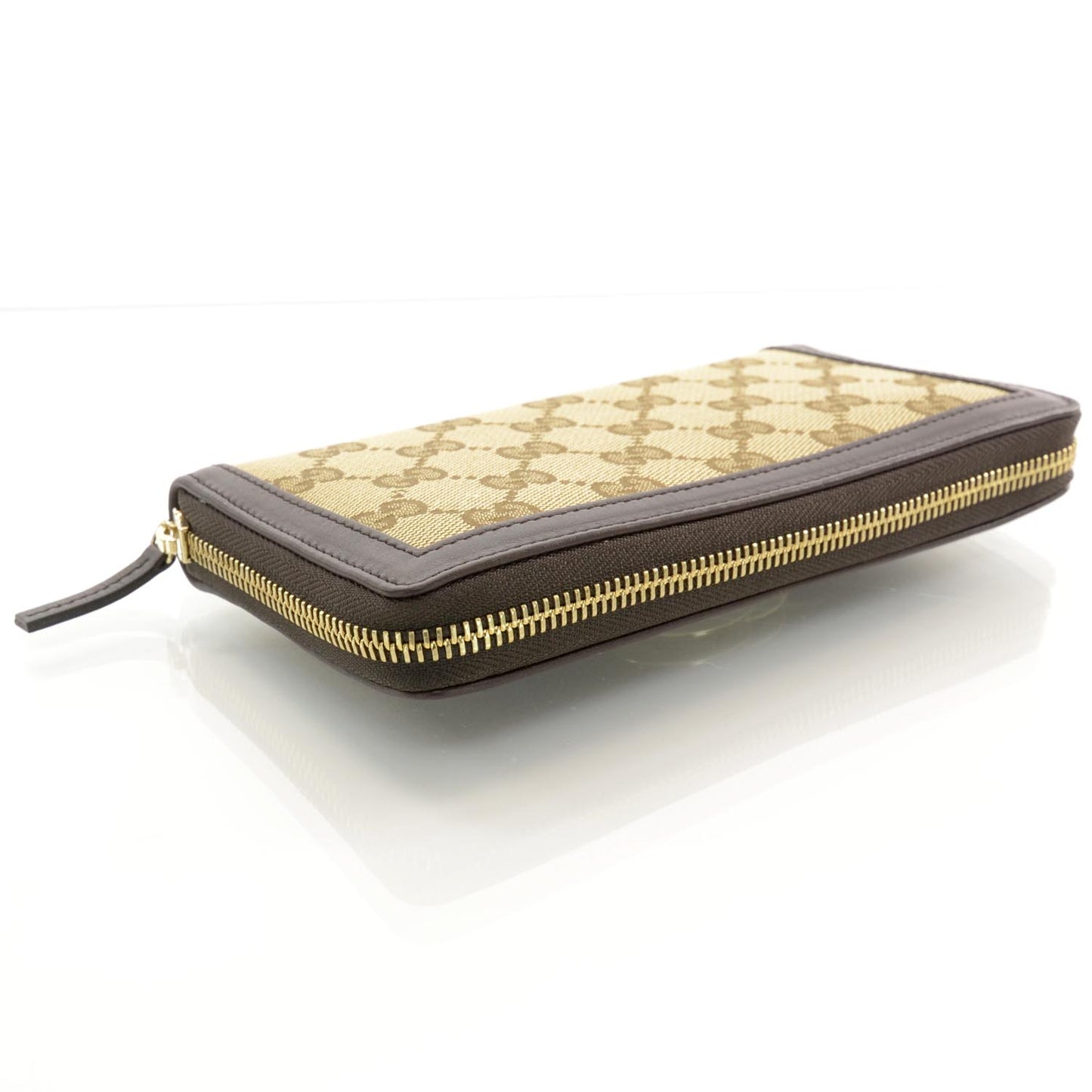 Monogram Margaux Calfskin Sukey Zip Around Wallet Beige Ebony Cocoa