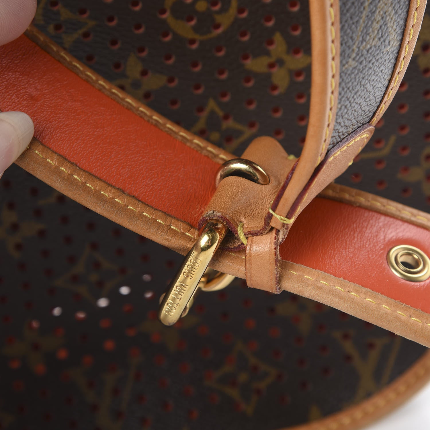 Louis Vuitton Monogram Perforated Musette Orange 13 of 14