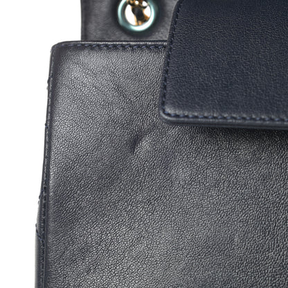 Chanel Sheepskin Quilted Medium Vintage Mademoiselle Flap Dark Navy 11 of 14