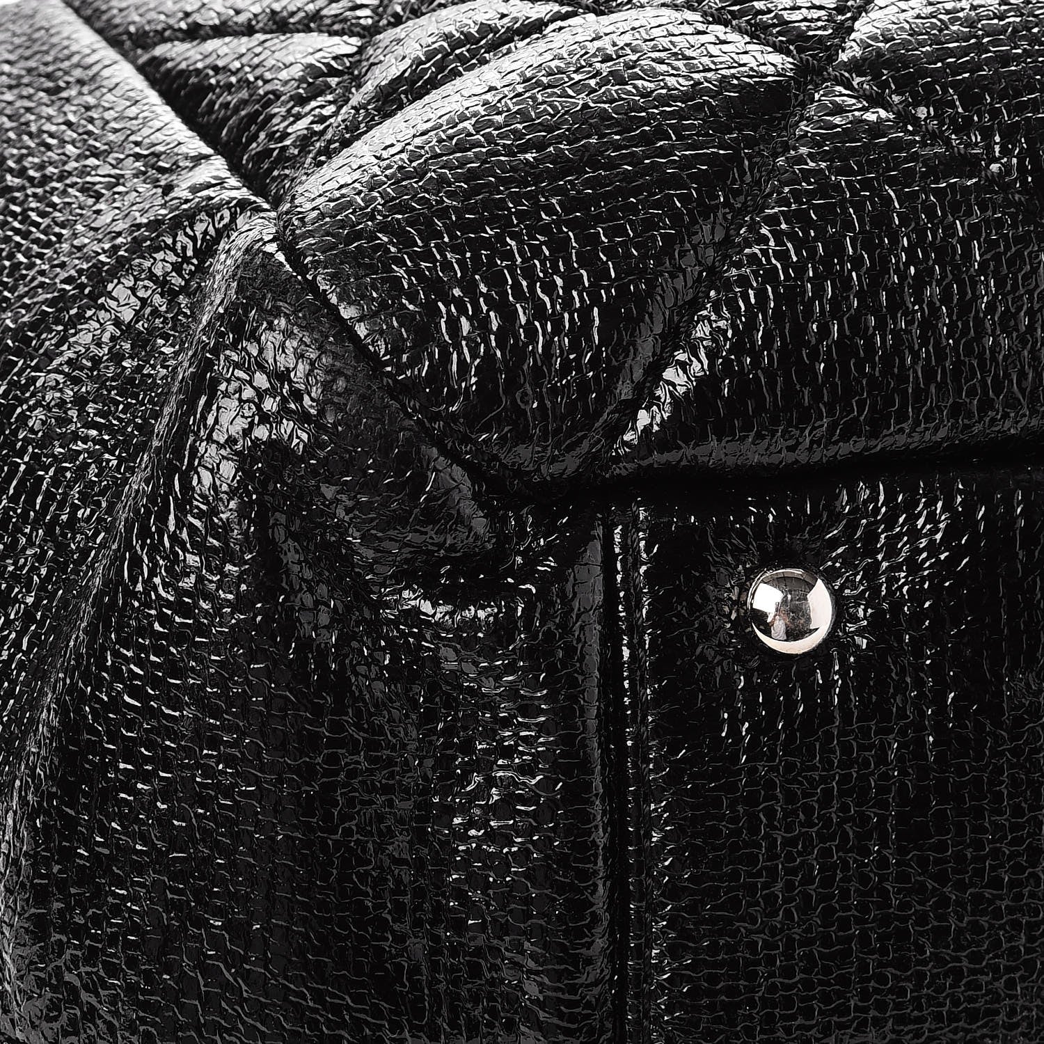 Chanel Coated Canvas Paris Biarritz Satchel Black 9 of 12
