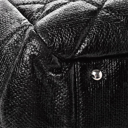 Chanel Coated Canvas Paris Biarritz Satchel Black 9 of 12