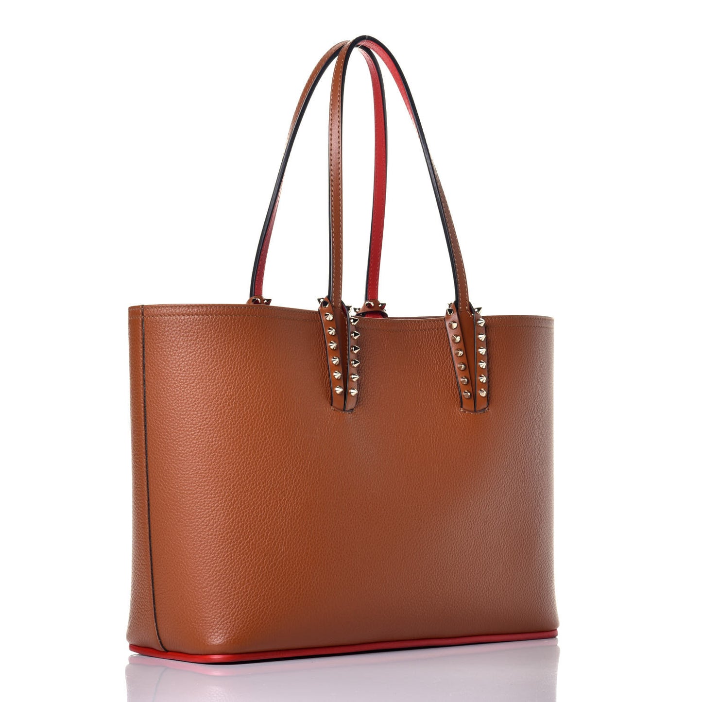 Calfskin Spikes East West Cabata Tote Cannelle