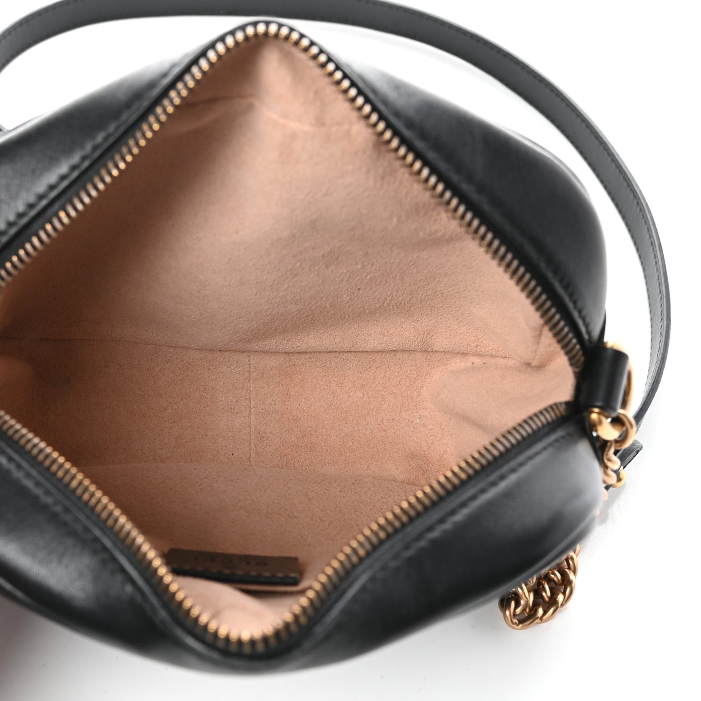 Calfskin Matelasse Mini GG Marmont Chain Shoulder Bag Black