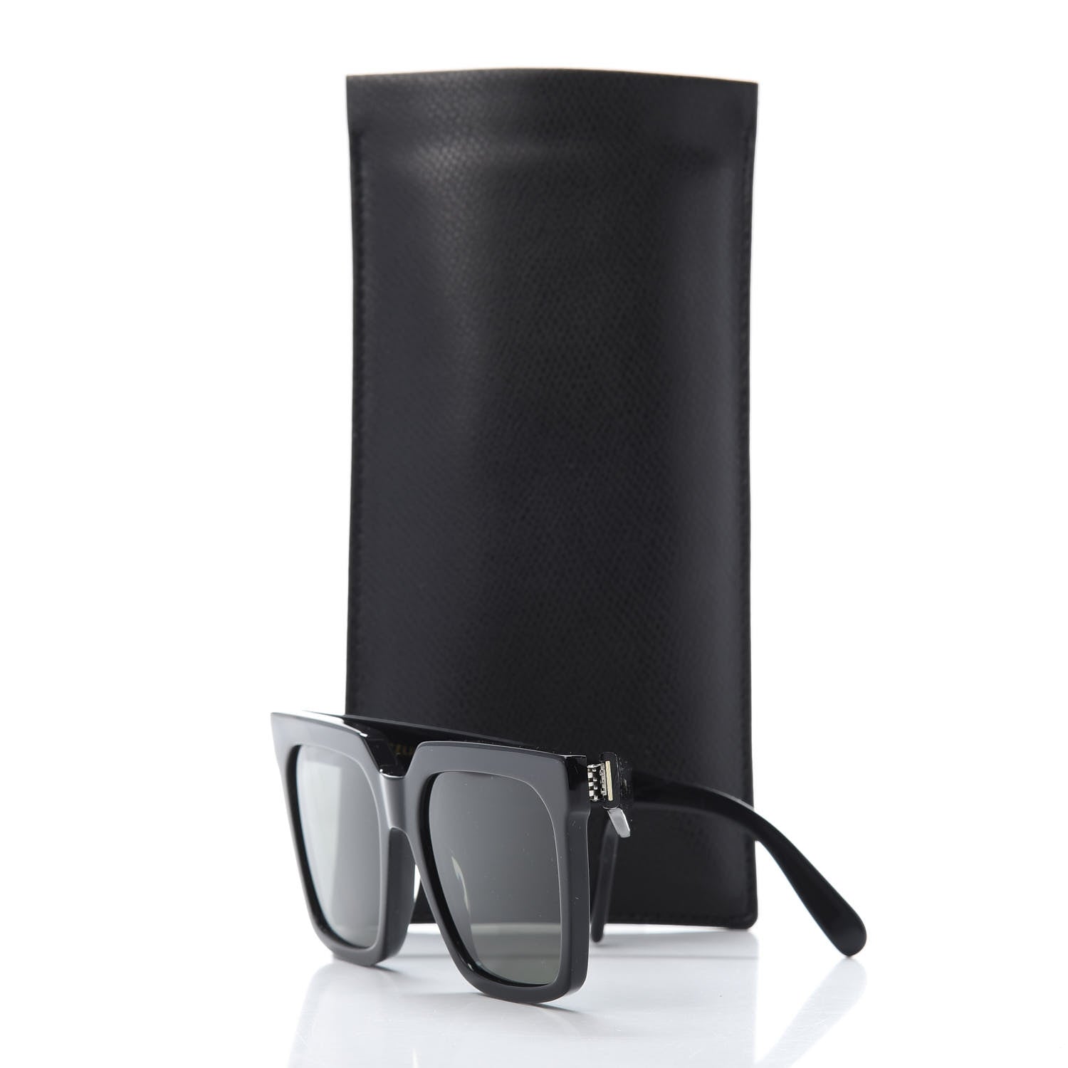 Celine Acetate Polarized Oversized Sunglasses CL4055IN Black 8 of 8