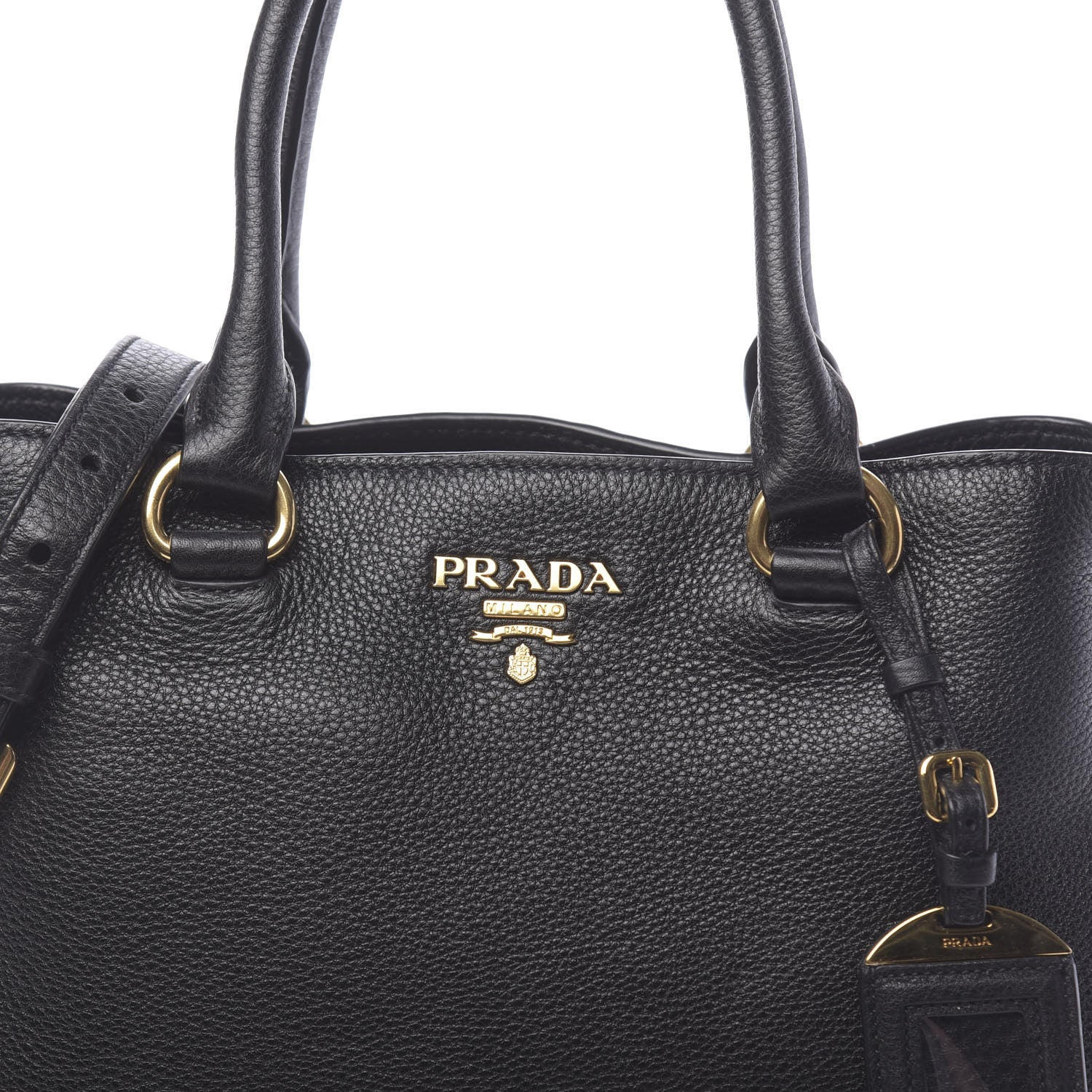 Prada Vitello Daino Tote Black 10 of 10