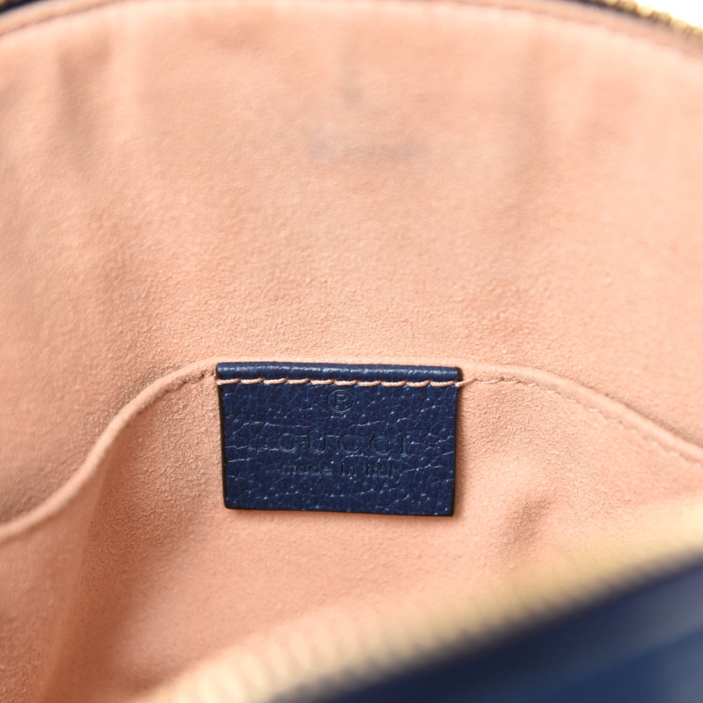Textured Dollar Calfskin Web Small Ophidia Dome Shoulder Bag Blue Agata
