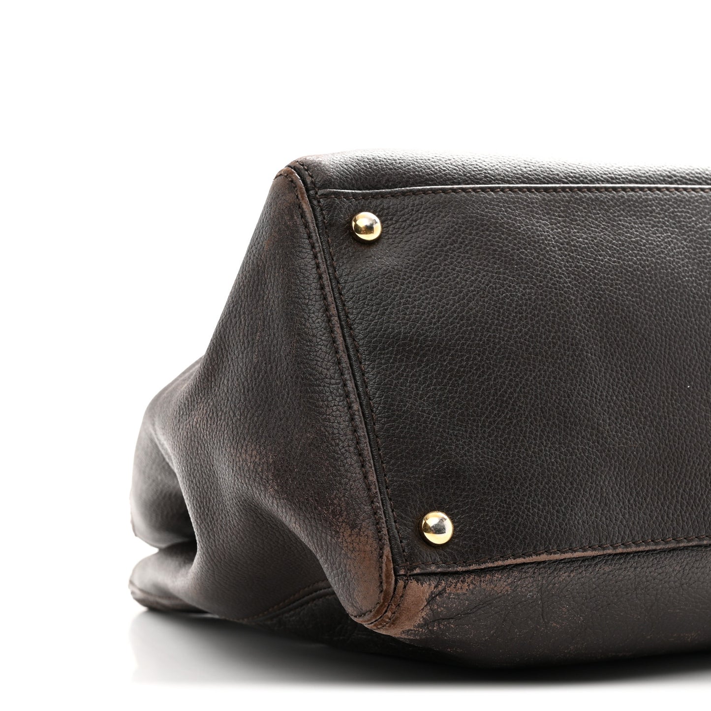 Calfskin Cerf Executive Shopper Tote Brown