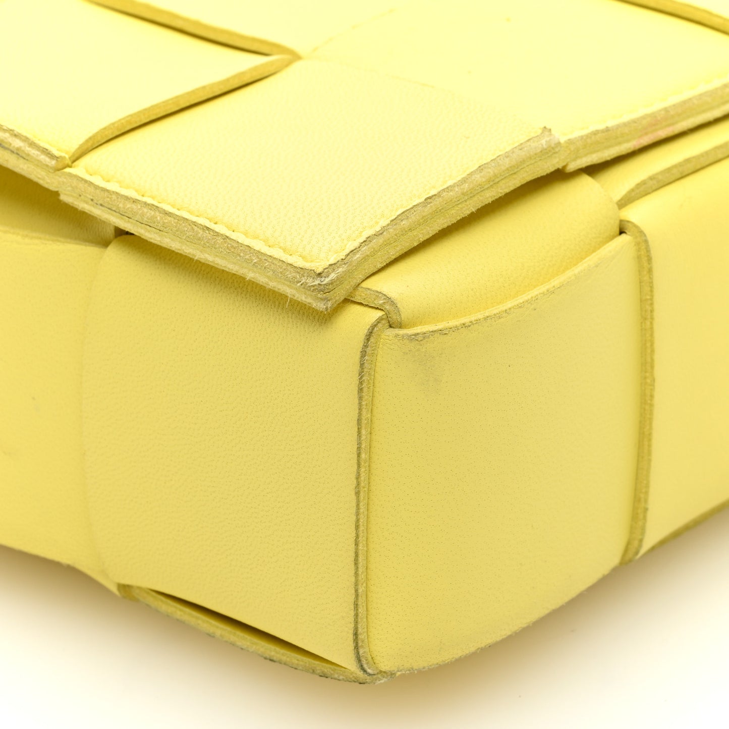 Nappa Maxi Intreccio Cassette Bag Lemonade