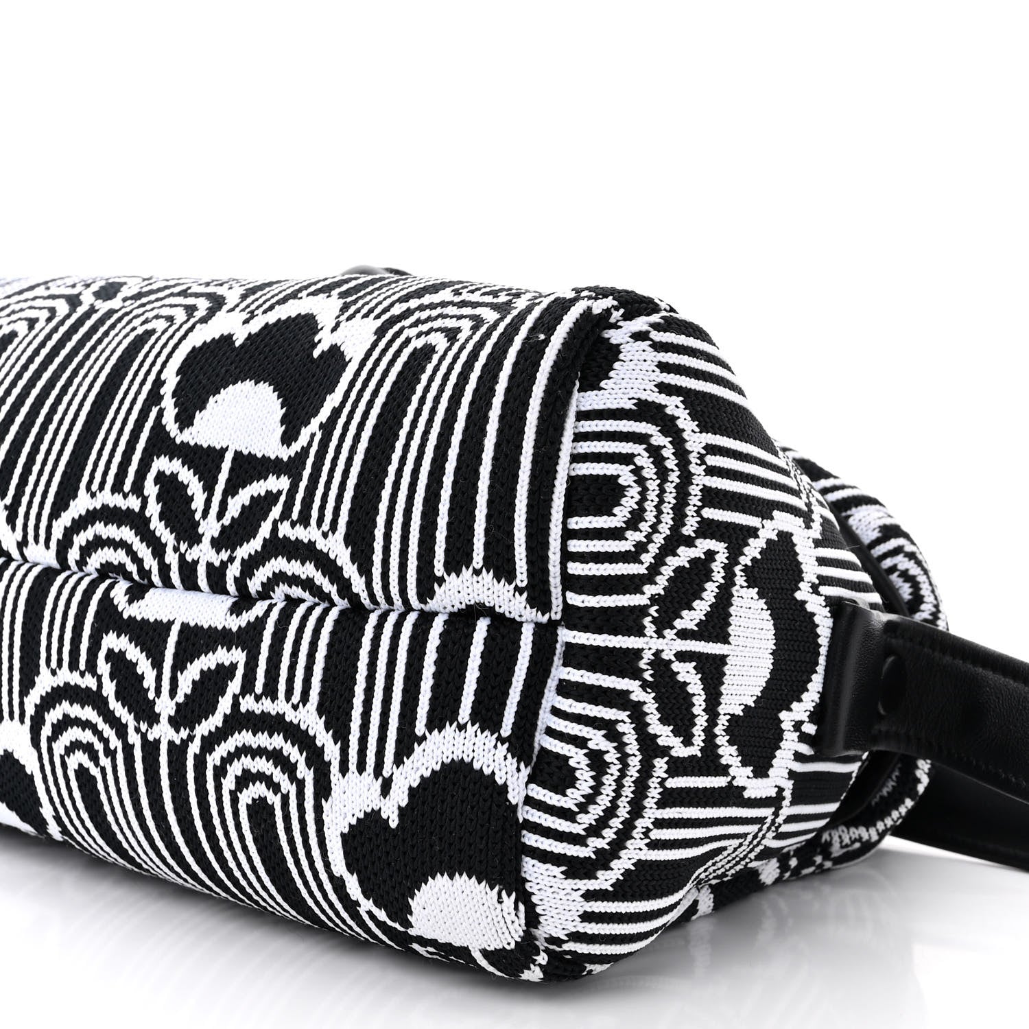 Prada Maglia Jacquard Signaux Bag Black White 10 of 10