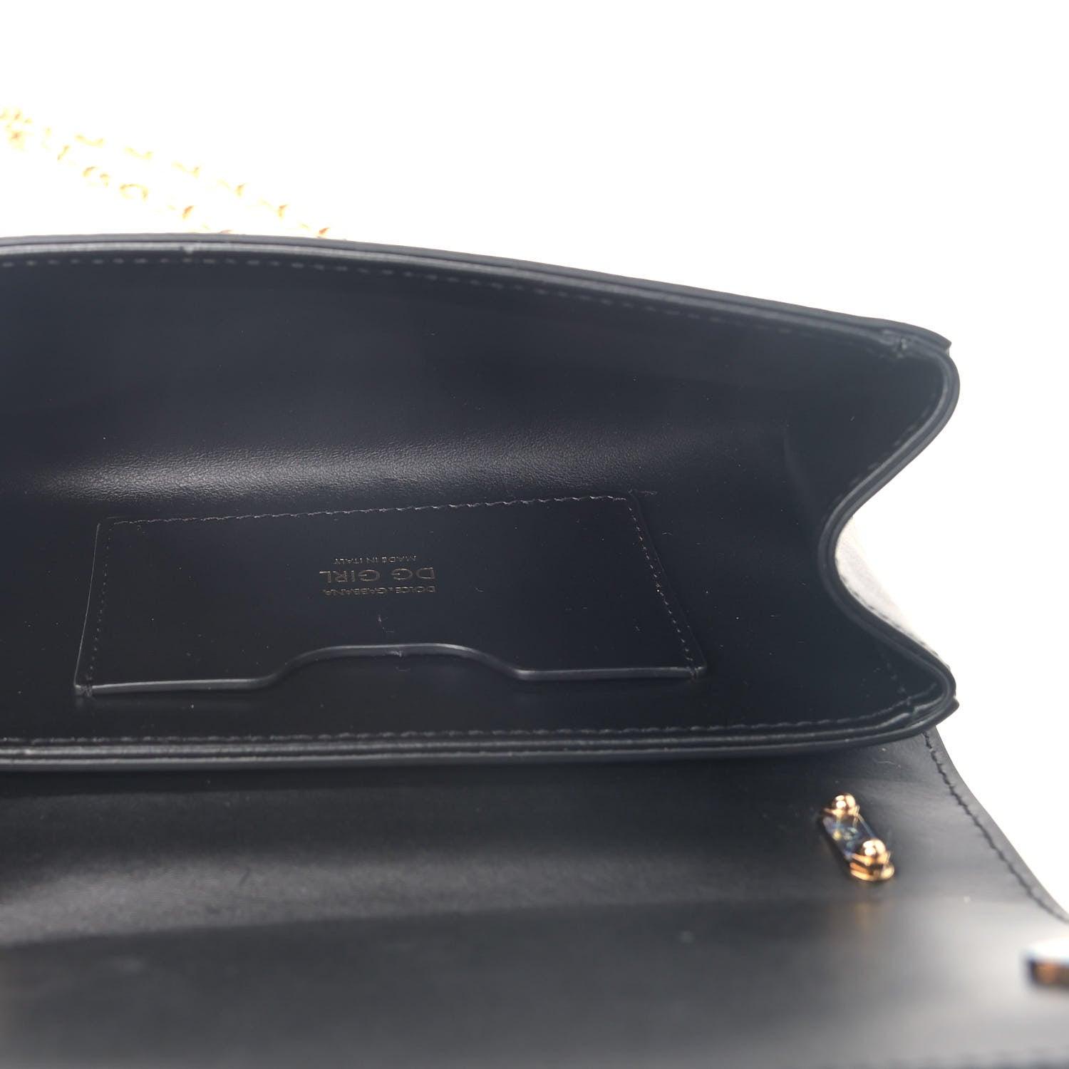 Dolce & Gabbana Smooth Calfskin Acetate DG Shoulder Bag Black 4 of 4